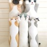 Кот-батон, кот-подушка, кот-обнимашка, серый 60 см