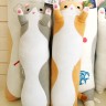 Кот-батон, кот-подушка, кот-обнимашка, серый 50 см  