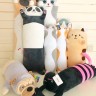 Кот-батон, кот-подушка, кот-обнимашка, серый 50 см  
